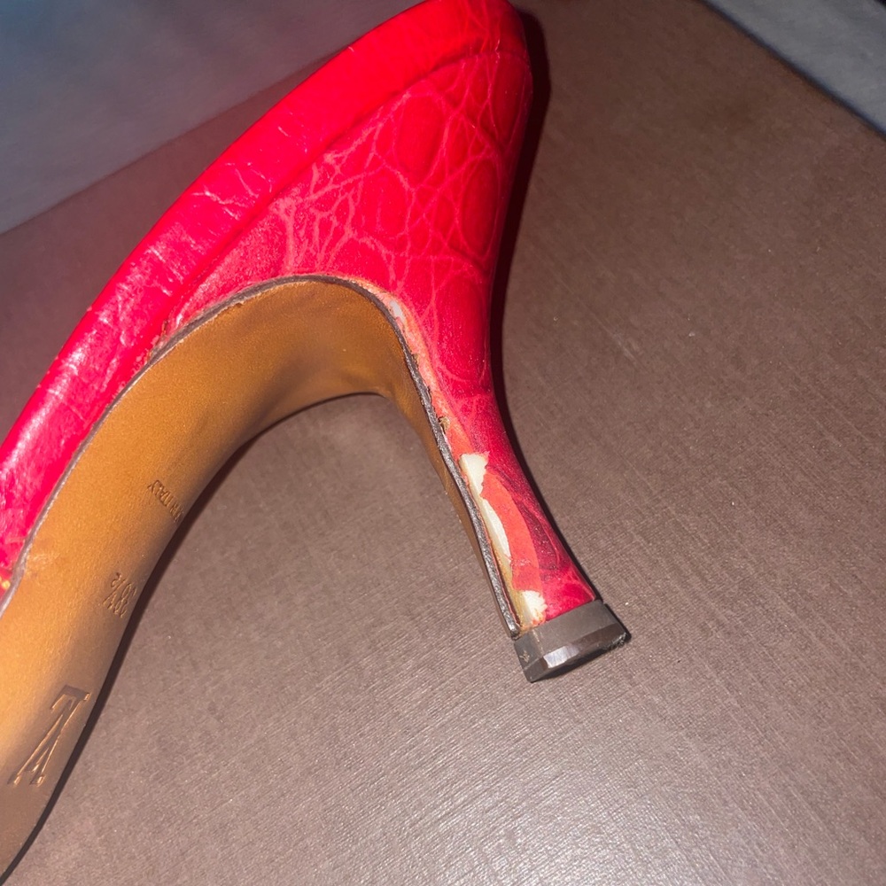 Louis Vuitton Denim and Red Sandals - Picture 12 of 13